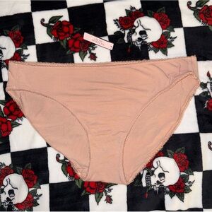 🔥5/$25🔥 NWT Victoria’s Secret Nude Lace Trim Bikini Panty Size XL